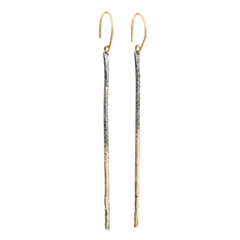 The About Town Earrings - 18k Gold Fused with Oxidized Silver - Petra Star