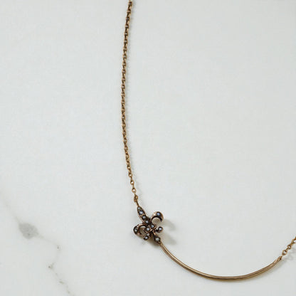 Victorian Fleur-de-Lys Charm Holder in 10k Gold