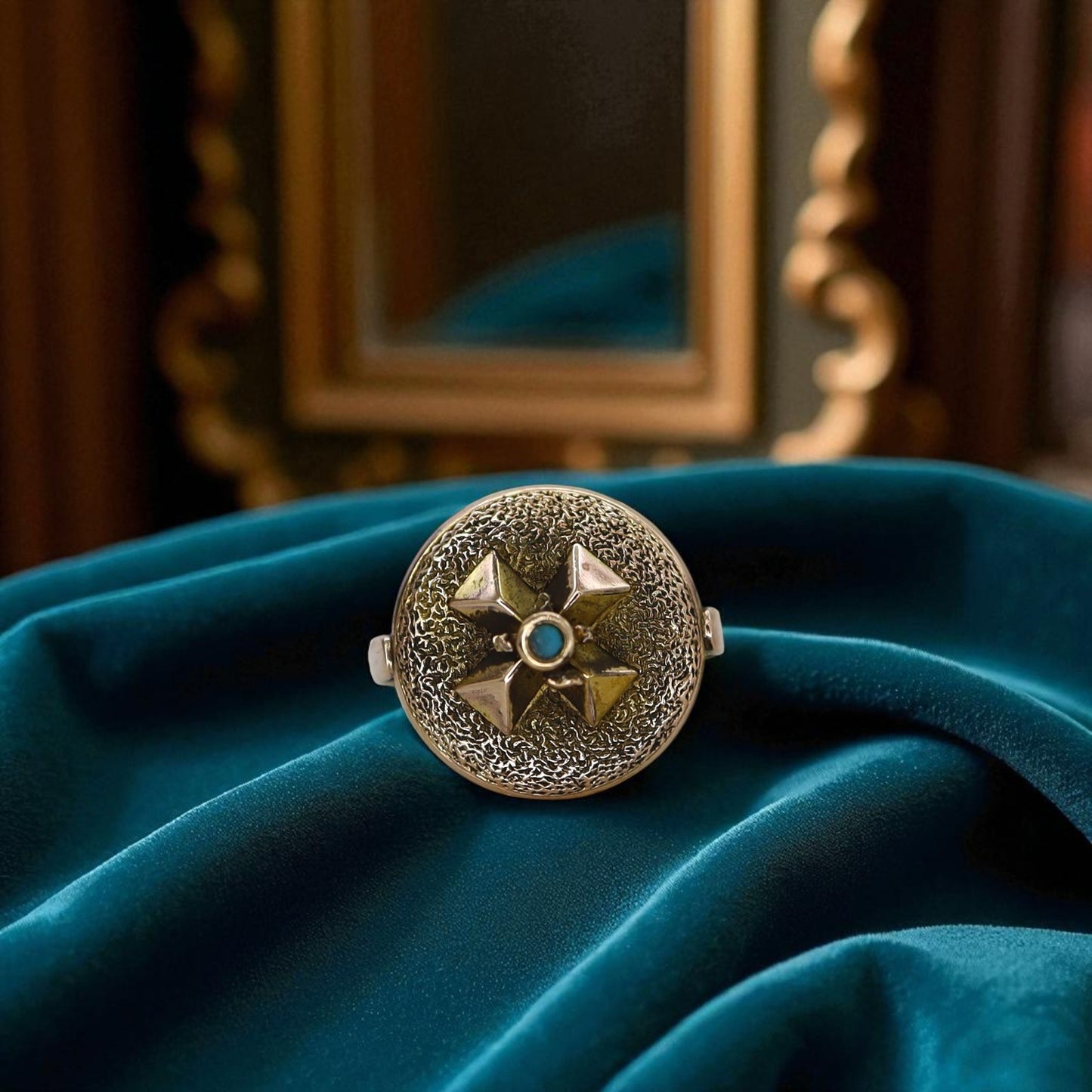 Victorian Turquoise Ring - Petra Star