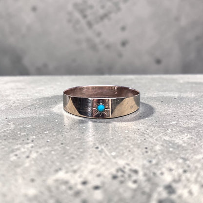 Victorian 10k Rose Gold Gypsy-Set Cigar Band with Recycled Diamond - Petra Star