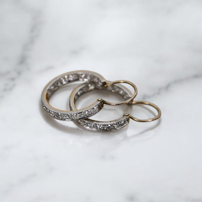 Victorian Diamond Inside-Out Hoop Earrings - Petra Star