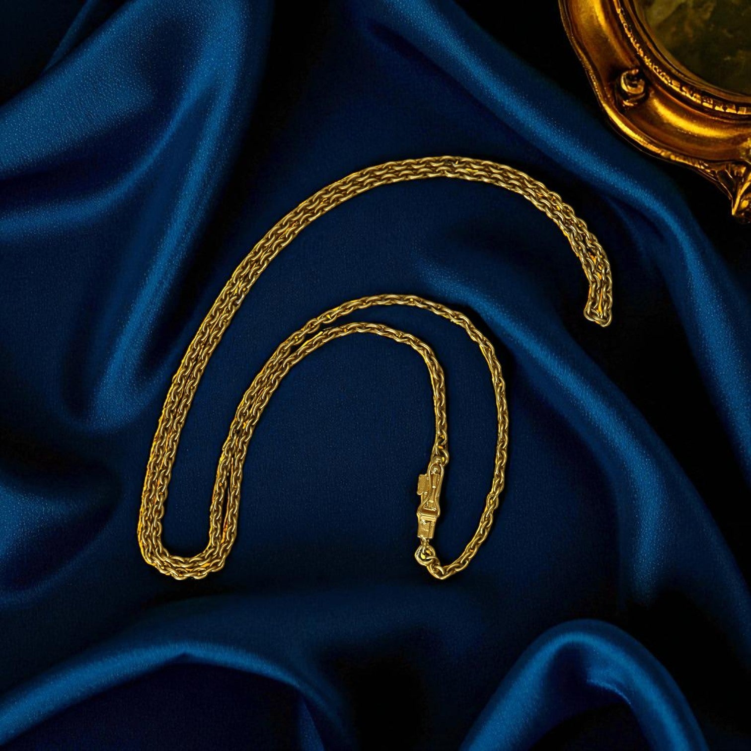 16.5" Vintage 14k Yellow Cable Chain - Petra Star