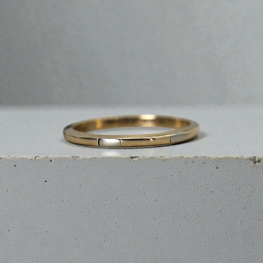 Retro 14k Rose and White Gold Band 1.8MM