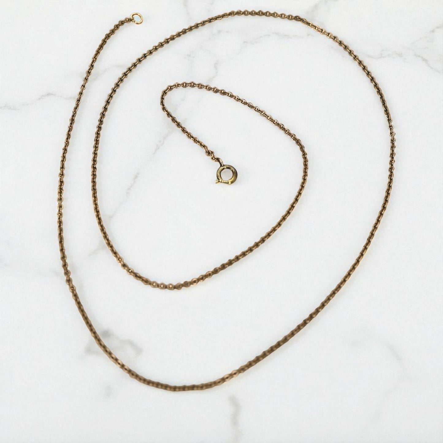 Vintage 28" Gold Filled Curblink Chain - Petra Star