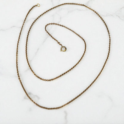 Vintage 28" Gold Filled Curblink Chain - Petra Star