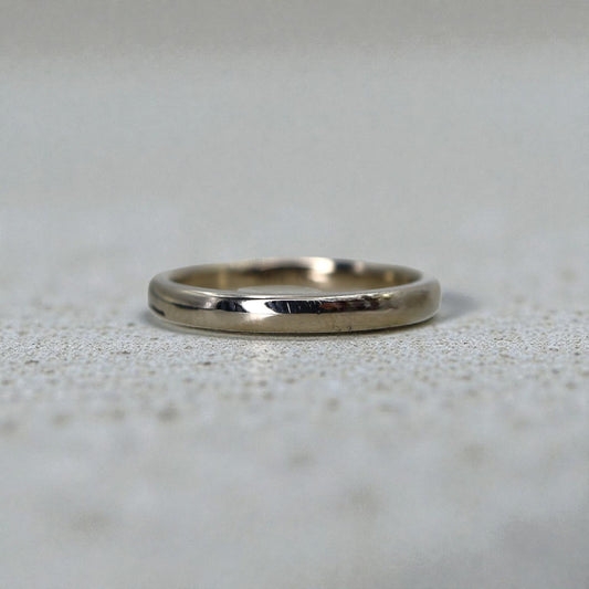 Vintage 14k White Gold Wedding Band 2.5MM