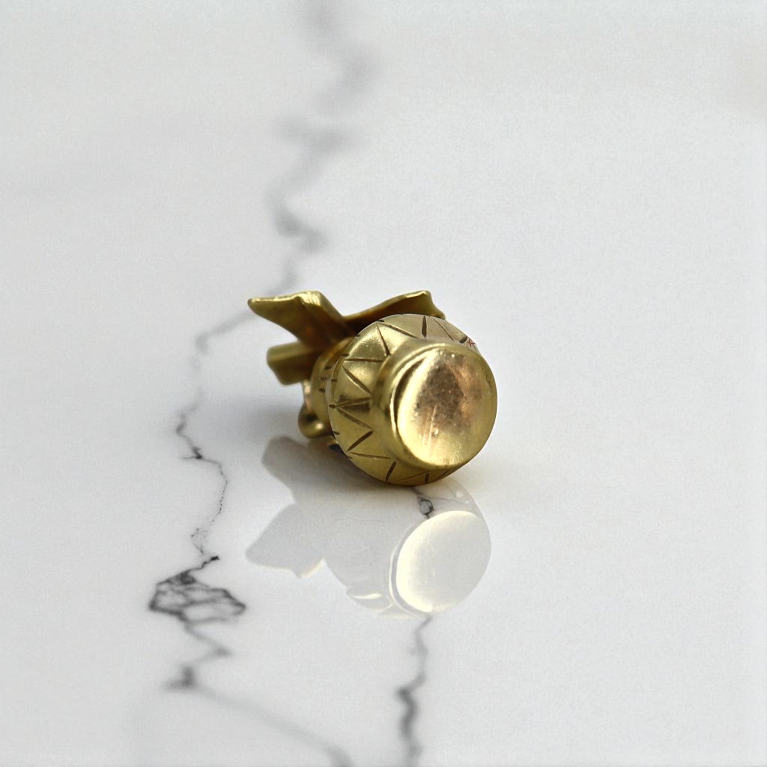 14k gold windmill charm with movable blades, vintage style, crafted by The Vintage Vault, featuring detailed design and elegant craftsmanship.