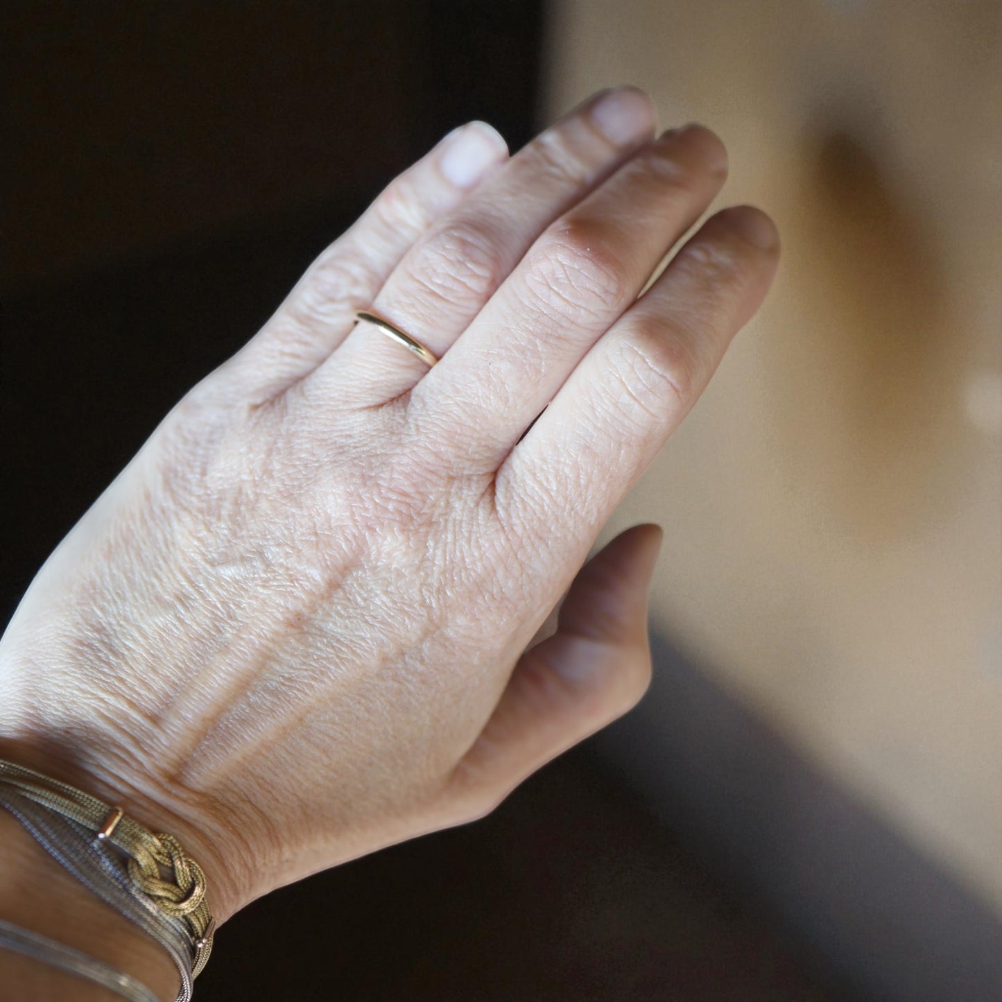 Vintage 14k Yellow Gold Wedding Band with Milgrain Edge, Circa 1930