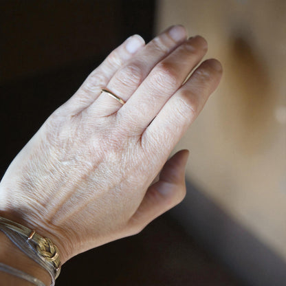 Vintage 14k Yellow Gold Wedding Band with Milgrain Edge, Circa 1930