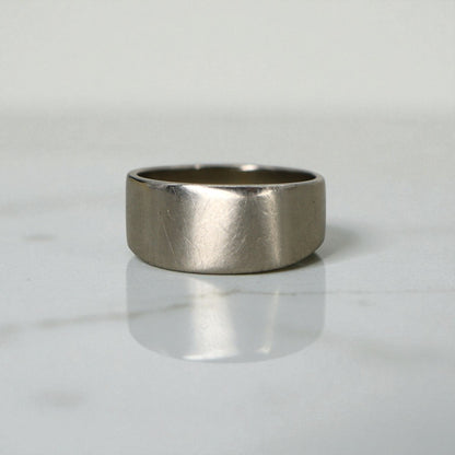 Vintage 14k White Gold Cigar Band – Flat Profile, Size 5.5, 4g Solid Gold