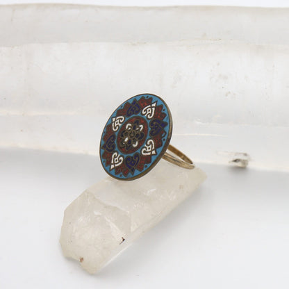 Victorian Enamel Ring in 14k Yellow Gold Ring Victorian - DK382 - Petra Star