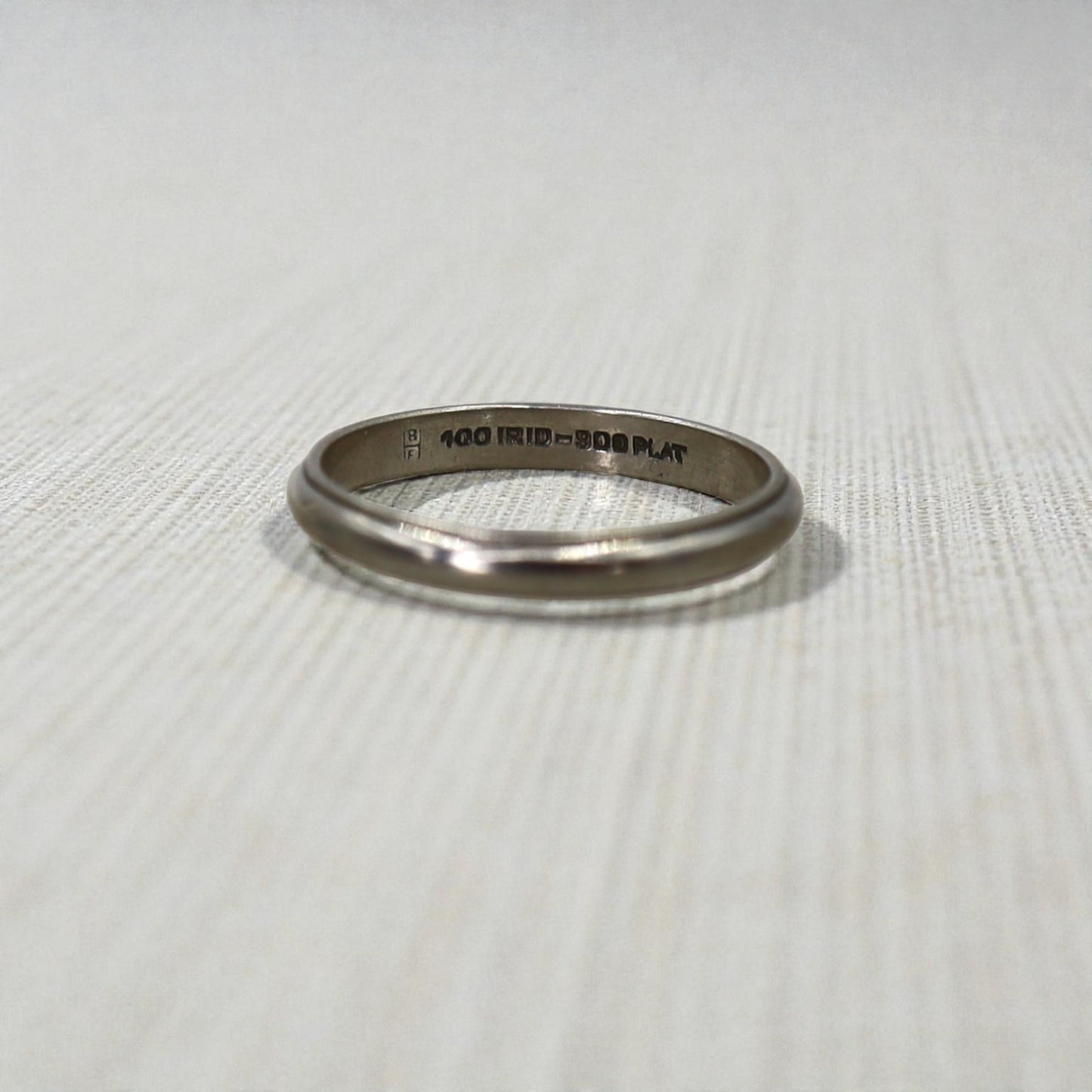 Vintage Platinum Band with Milgrain Edge 2.5MM Wide