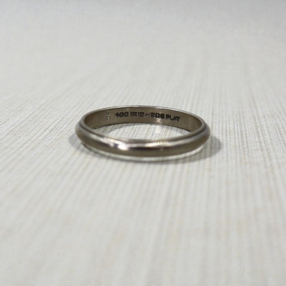 Vintage Platinum Band with Milgrain Edge 2.5MM Wide