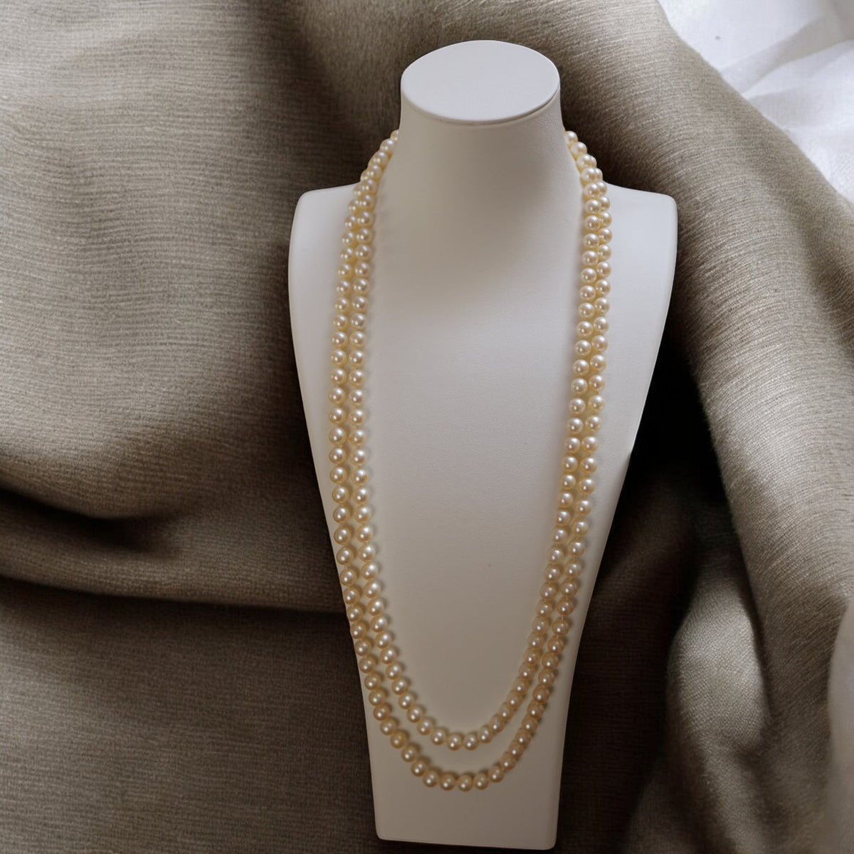 Akoya Pearl Necklace 8 - 8.MM White Akoya Strands - Petra Star