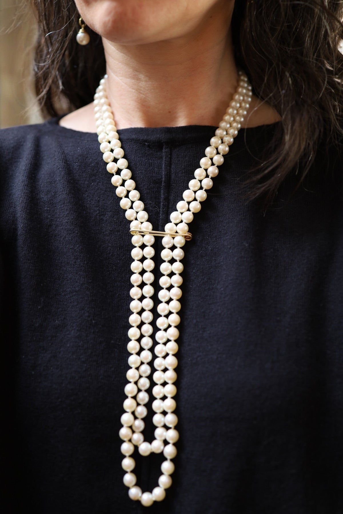 Akoya Pearl Necklace 8 - 8.MM White Akoya Strands - Petra Star