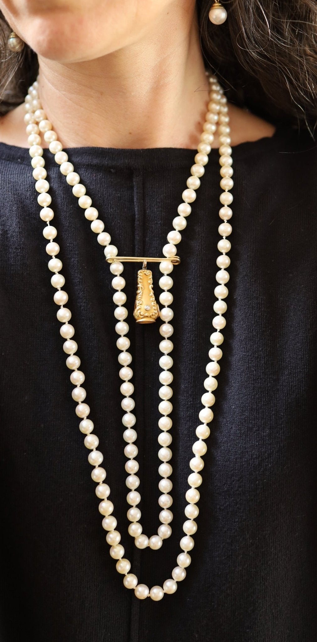 Akoya Pearl Necklace 8 - 8.MM White Akoya Strands - Petra Star