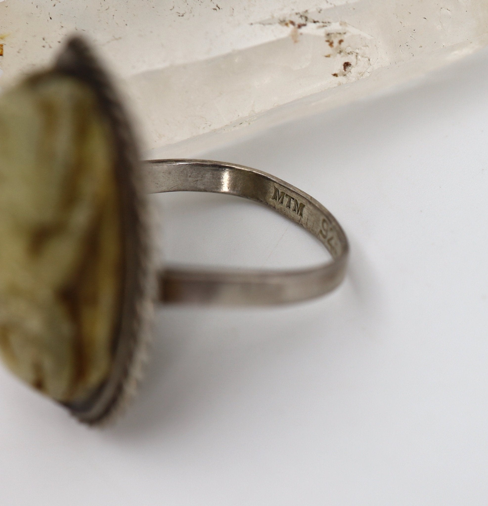 Ancient Egyptian Steatite Scarab & Silver Ring - Petra Star