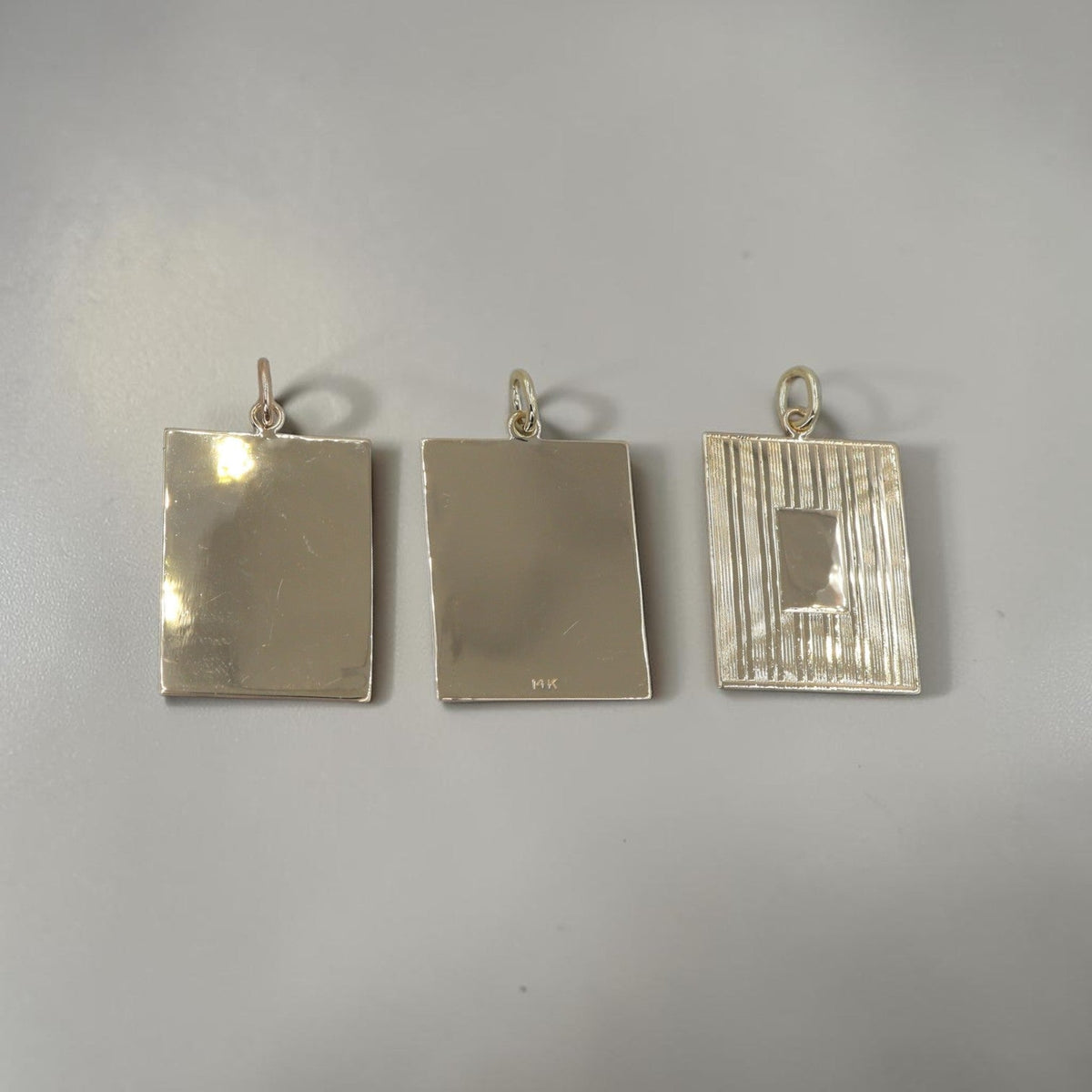 Antique 14K Gold Art Deco Book Pendant — Converted to Three Individual Medallion Pendants — Circa 1930s - Petra Star