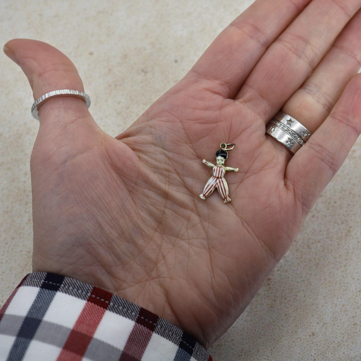 Antique 14k Gold Charm Historical Slave Symbol - Petra Star