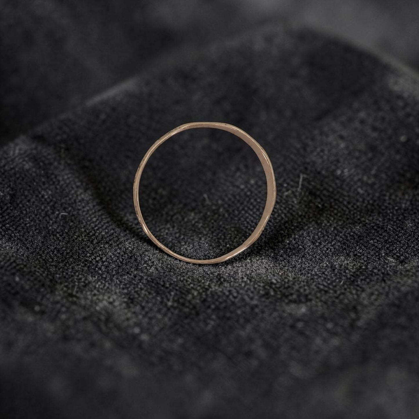 Late Victorian Pink Gold Cigar Band Ring | 10K Embossed Scroll | Antique Estate Band | Size 5 | Petra Star - Petra Star