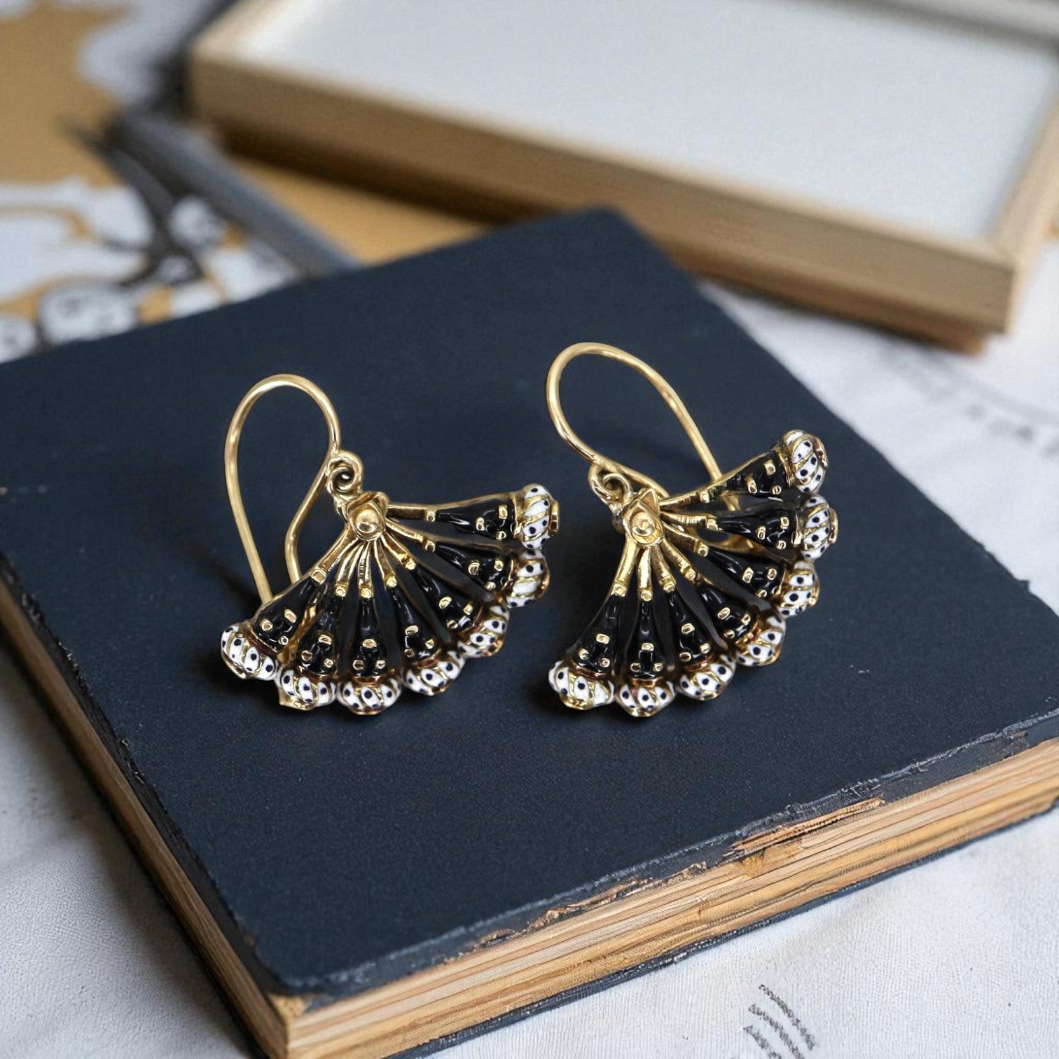 Antique Blackamoor Earrings 14k Gold - Petra Star