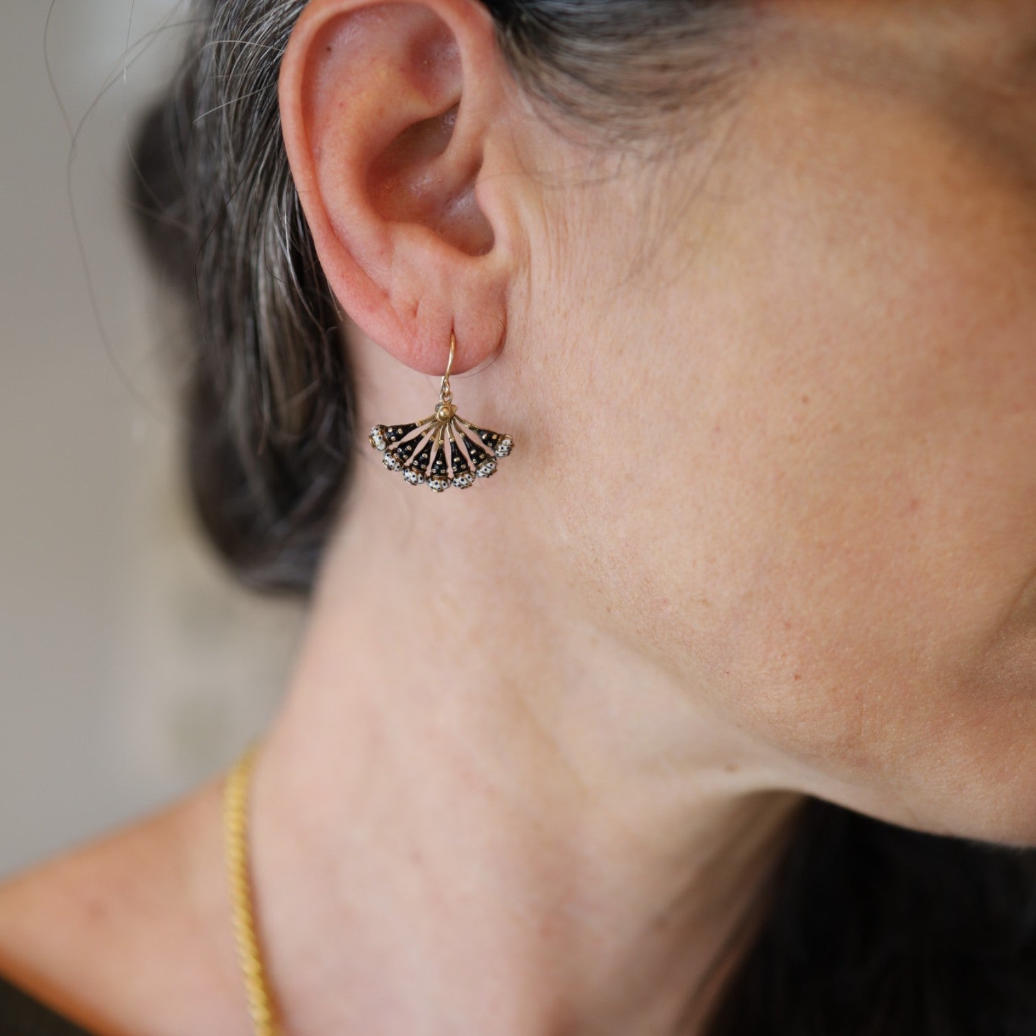 Antique Blackamoor Earrings 14k Gold - Petra Star