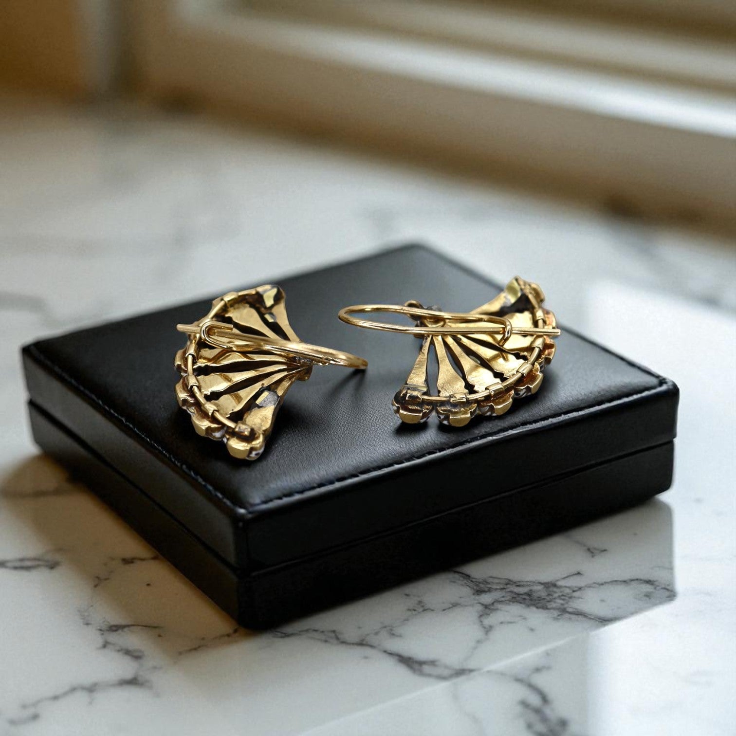 Antique Blackamoor Earrings 14k Gold - Petra Star