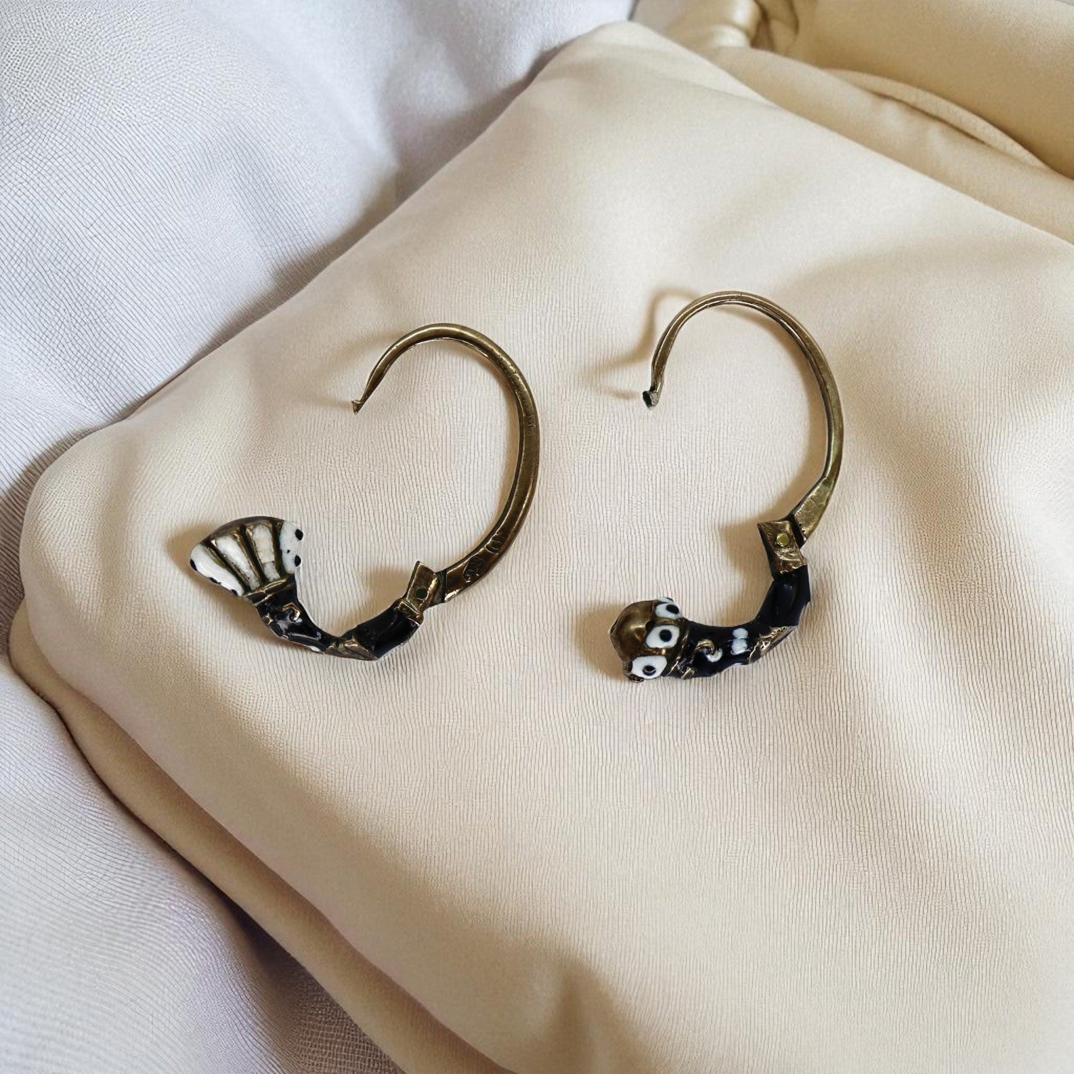 Antique Blackamoor Hoop Earrings Gold Filled - Petra Star