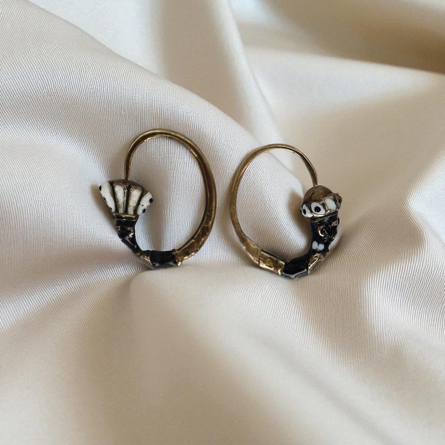 Antique Blackamoor Hoop Earrings Gold Filled - Petra Star