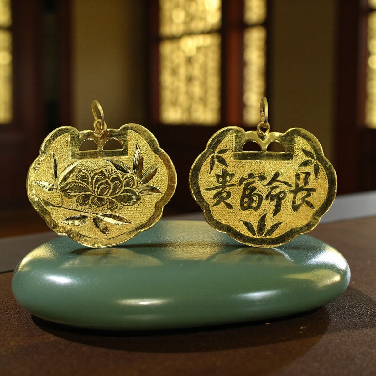 Antique Chinese Gold Pendants - Petra Star