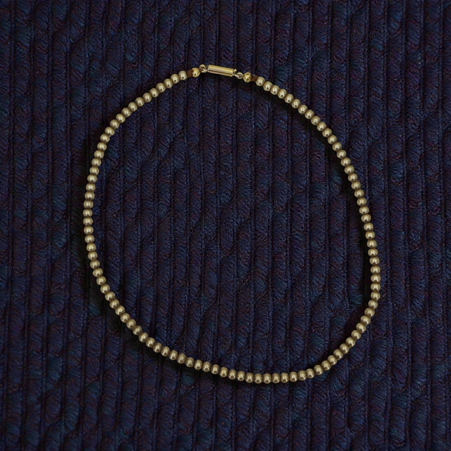Antique Gold-Filled Bead Choker Necklace - Petra Star