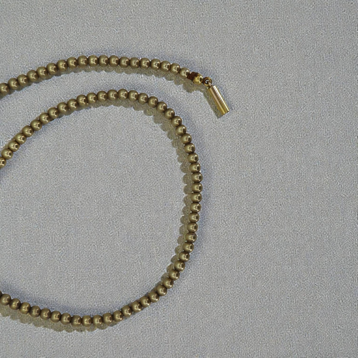 Antique Gold-Filled Bead Choker Necklace - Petra Star