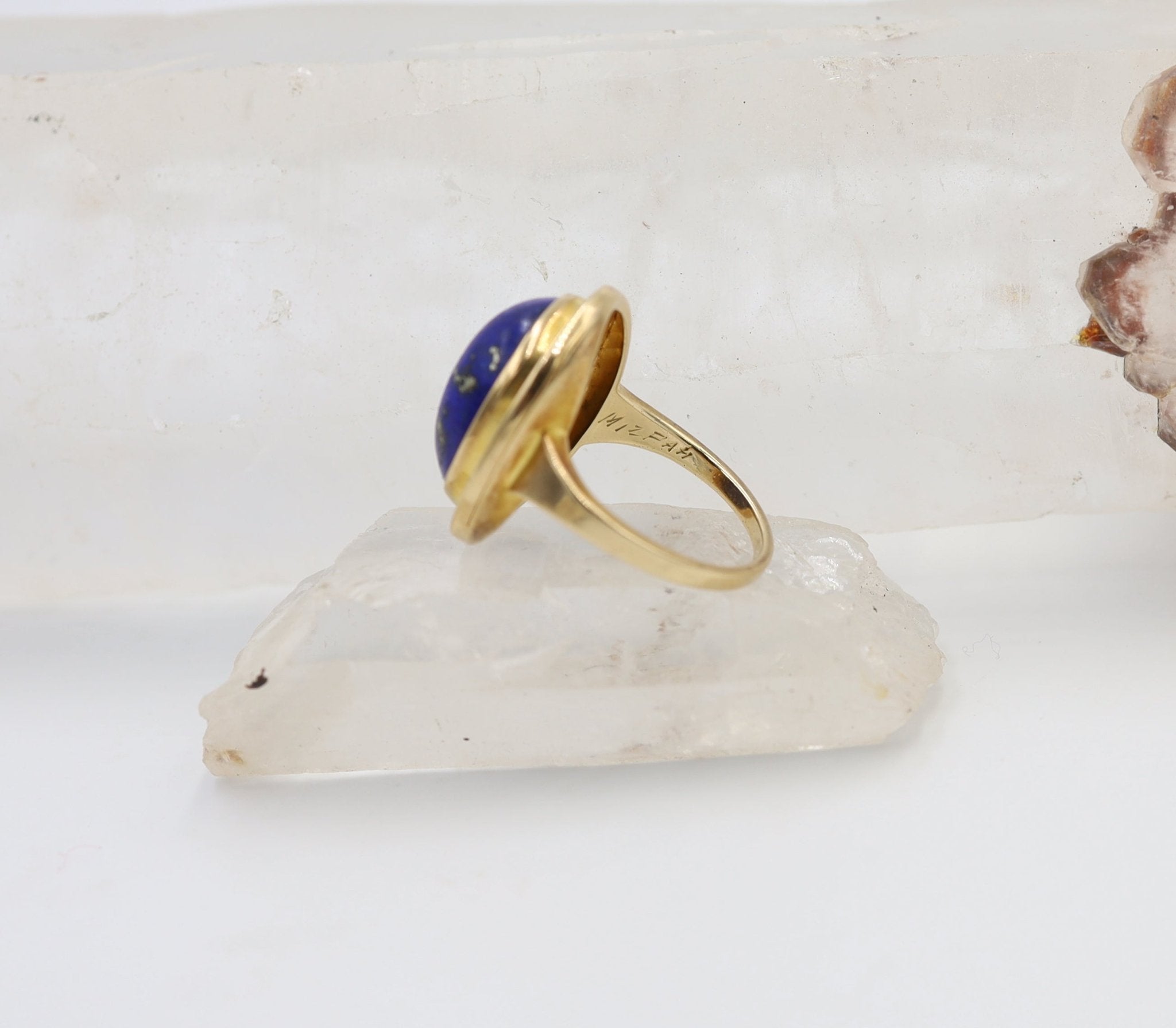 Antique Lapis Mizpah Ring - Petra Star