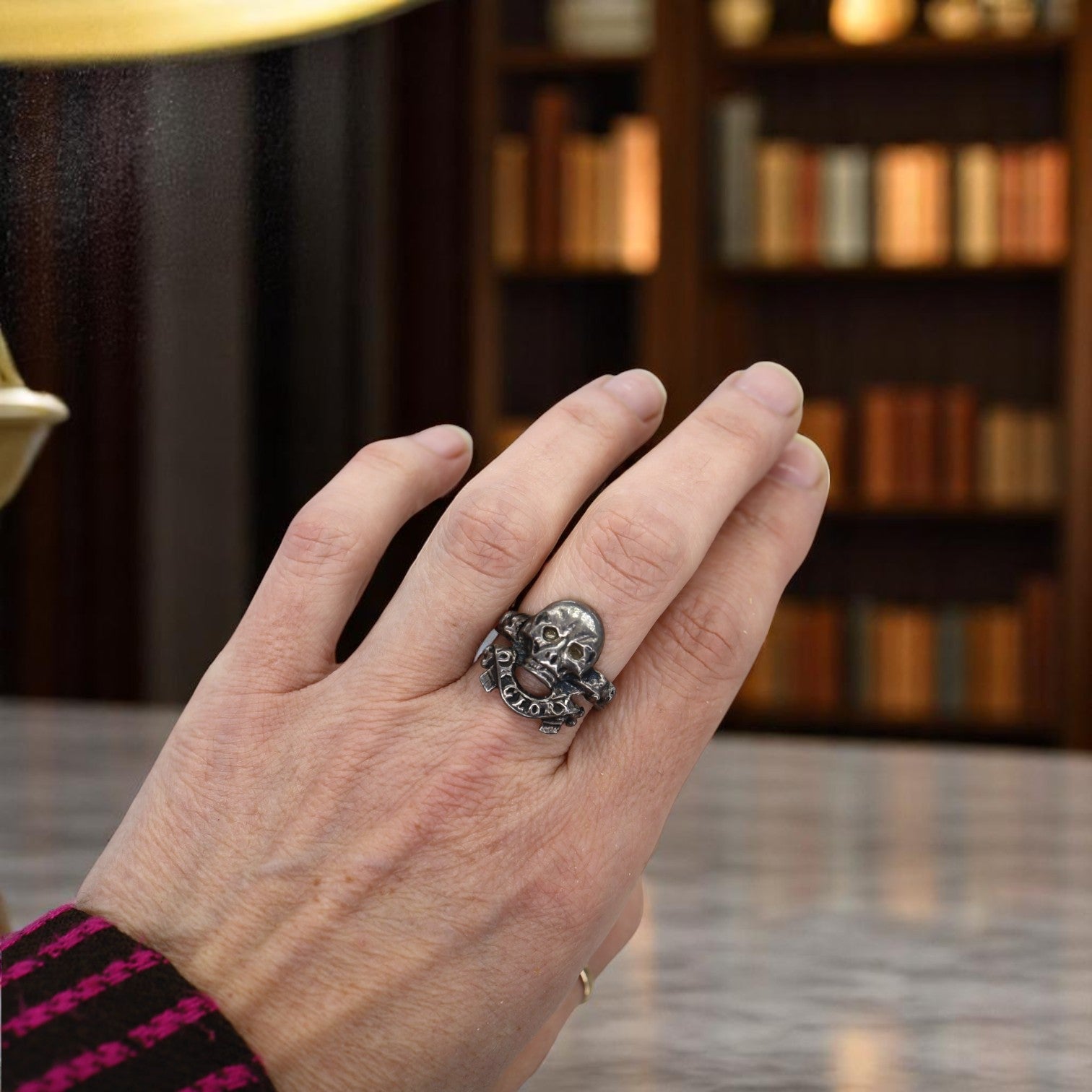 Antique Memento Mori Skull Ring - Petra Star