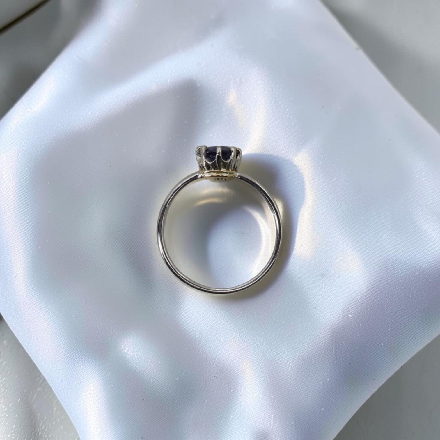 Antique Sapphire Solitaire Ring | 0.79ct Old European Cut | Circa 1900 Basket | Platinum Band | Petra Star - Petra Star