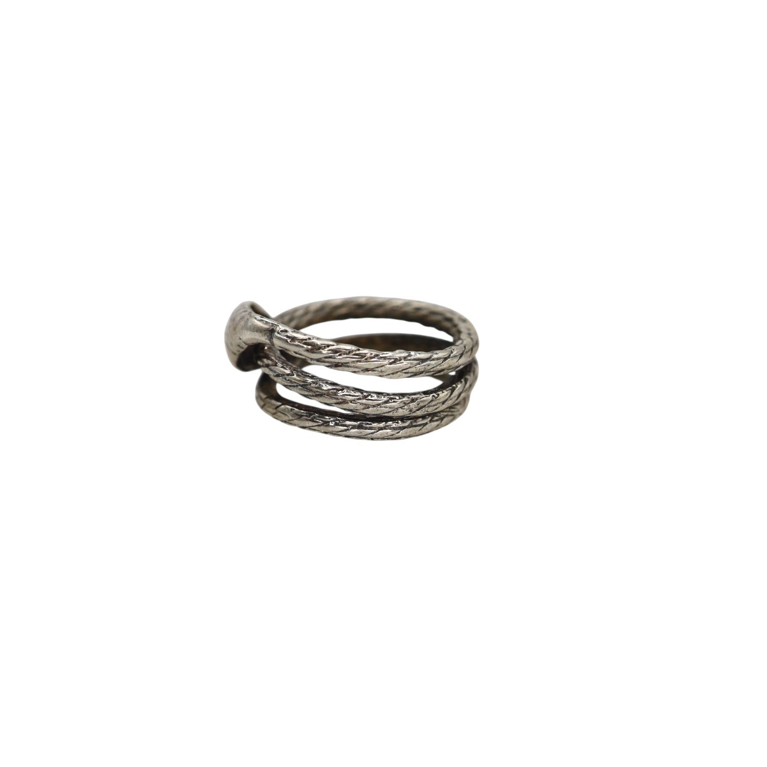 Antique Sterling Silver Snake Ring - Petra Star