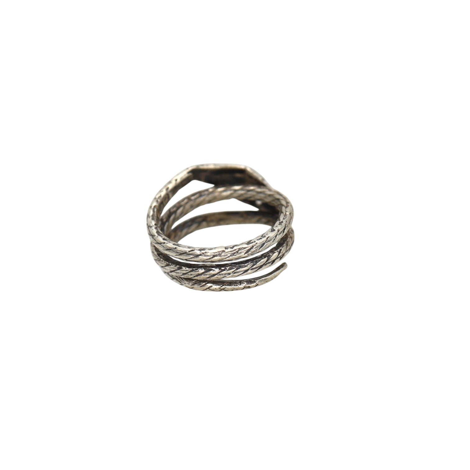Antique Sterling Silver Snake Ring - Petra Star