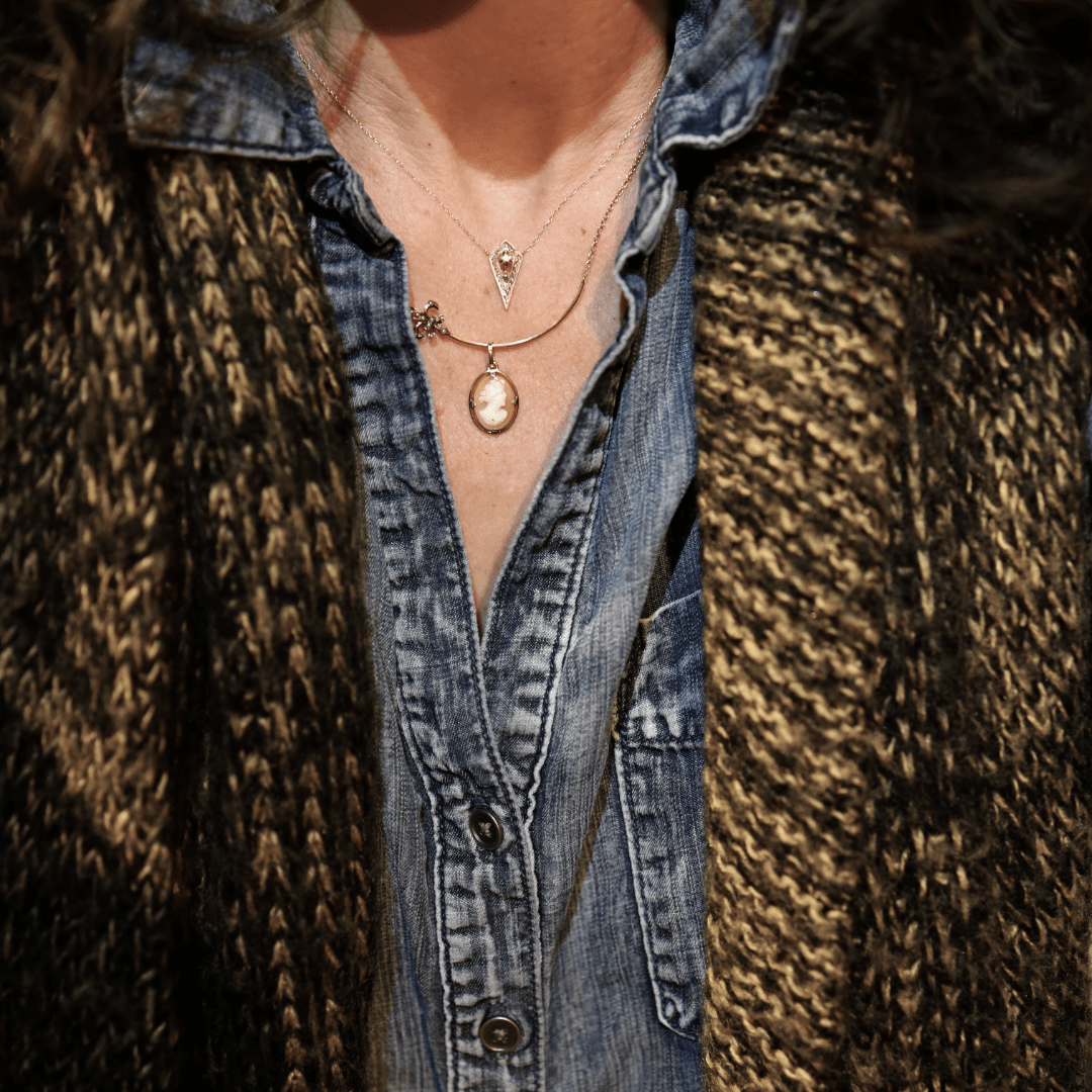 Art Deco Diamond Stickpin Conversion Necklace - Petra Star