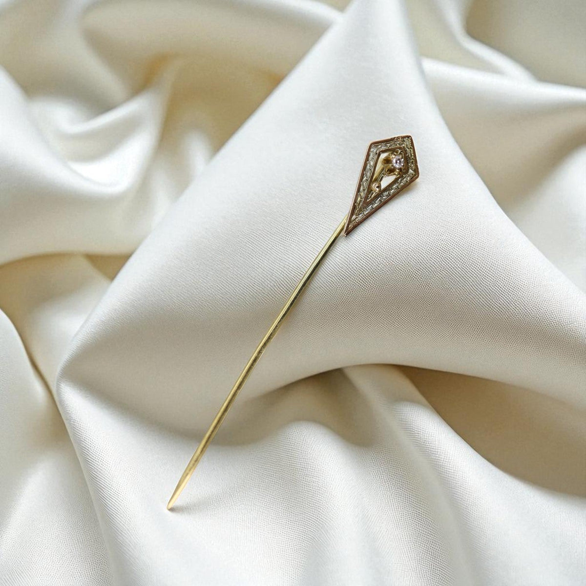 Art Deco Diamond Stickpin Conversion Necklace - Petra Star
