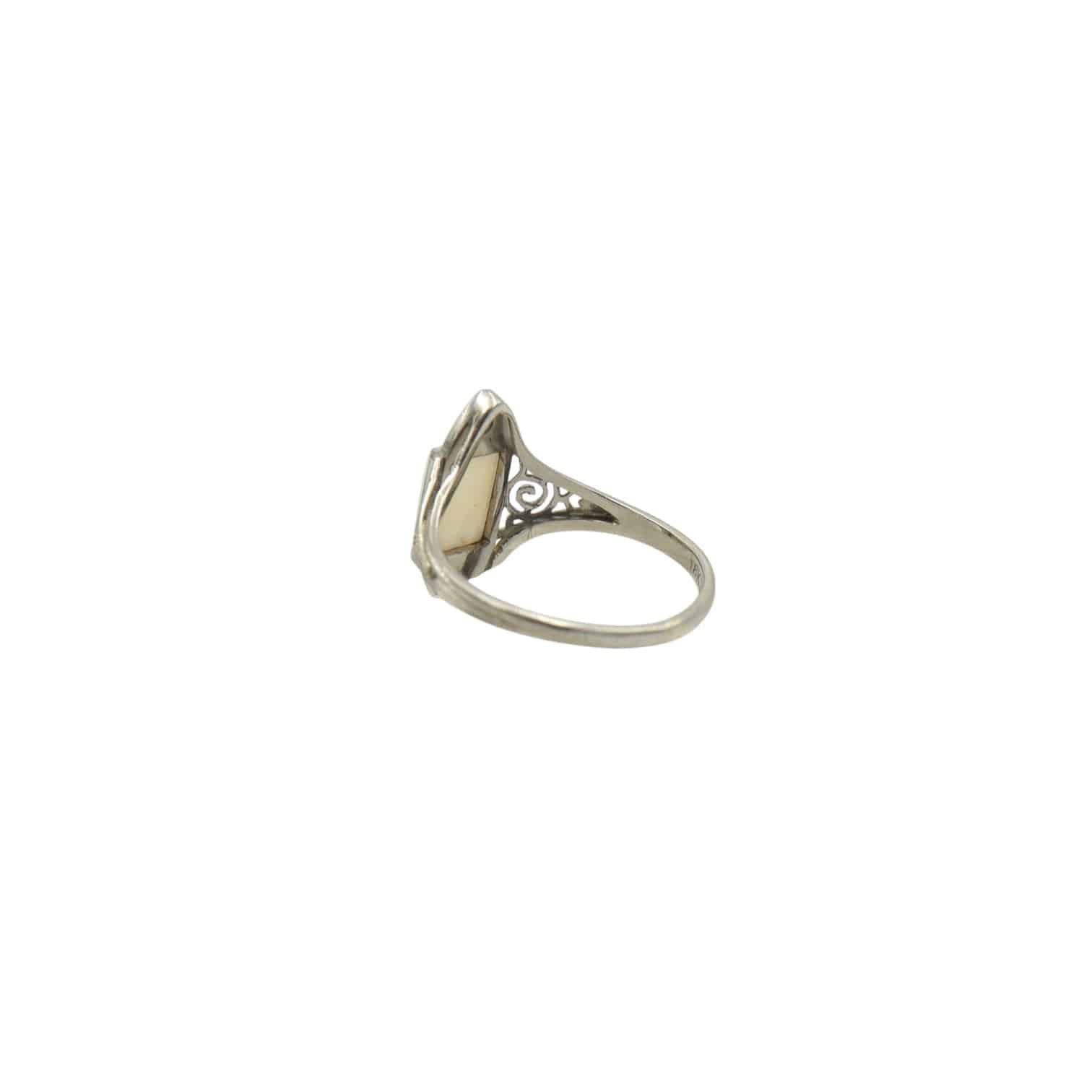 Art Deco Opal and Diamond Ring - Petra Star