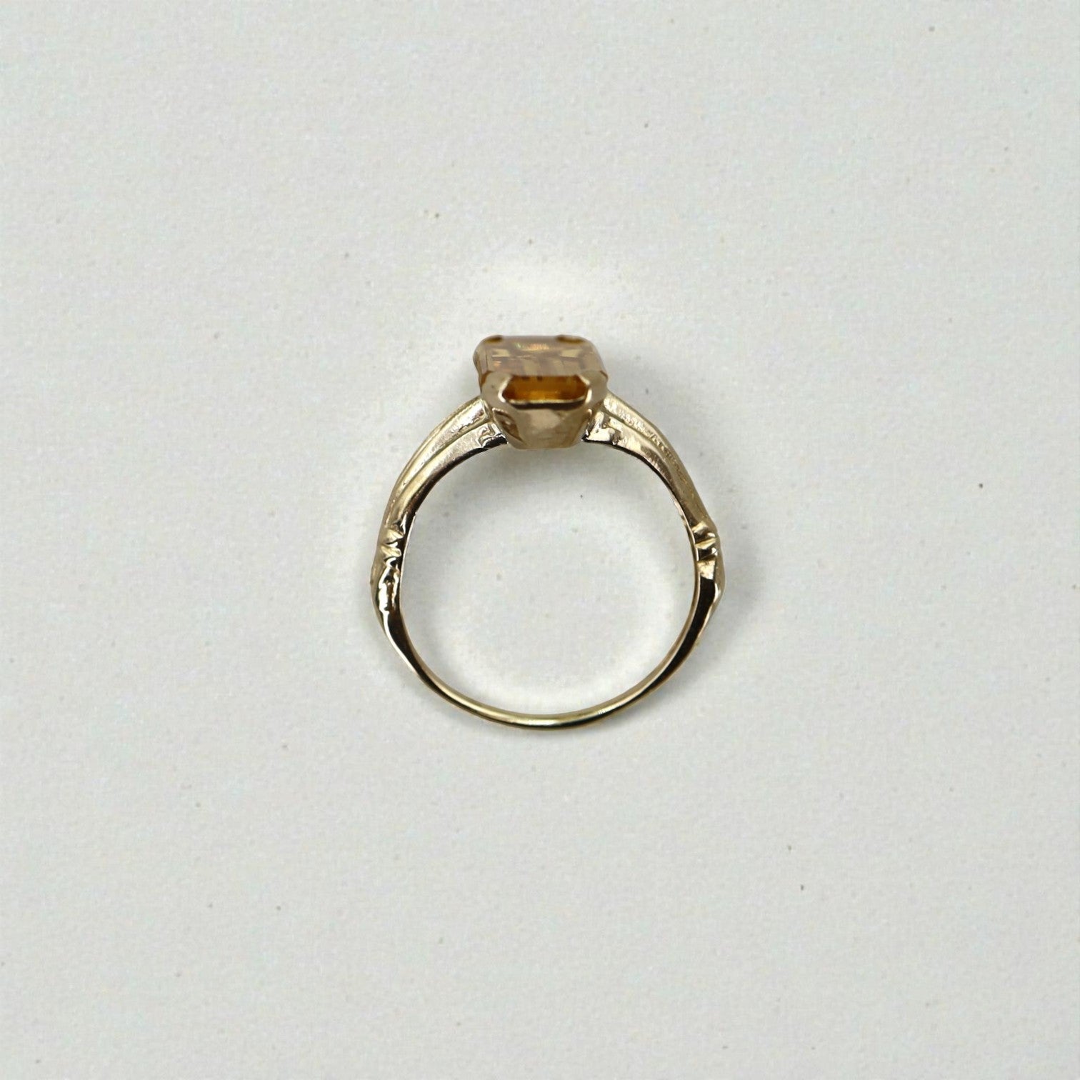 Art Deco Paste Ring in 10k Yellow Gold - Petra Star
