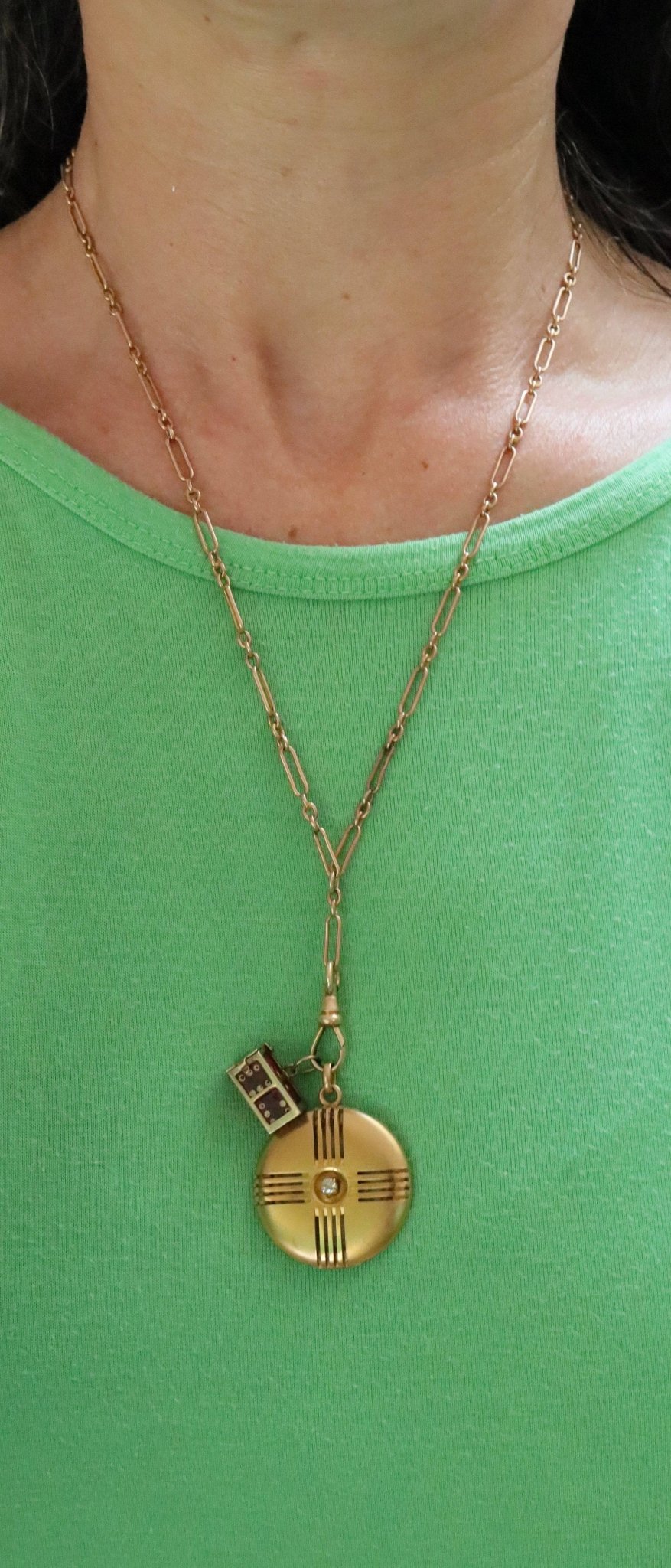 Art Deco Picture Locket 10k Yellow Gold - Petra Star