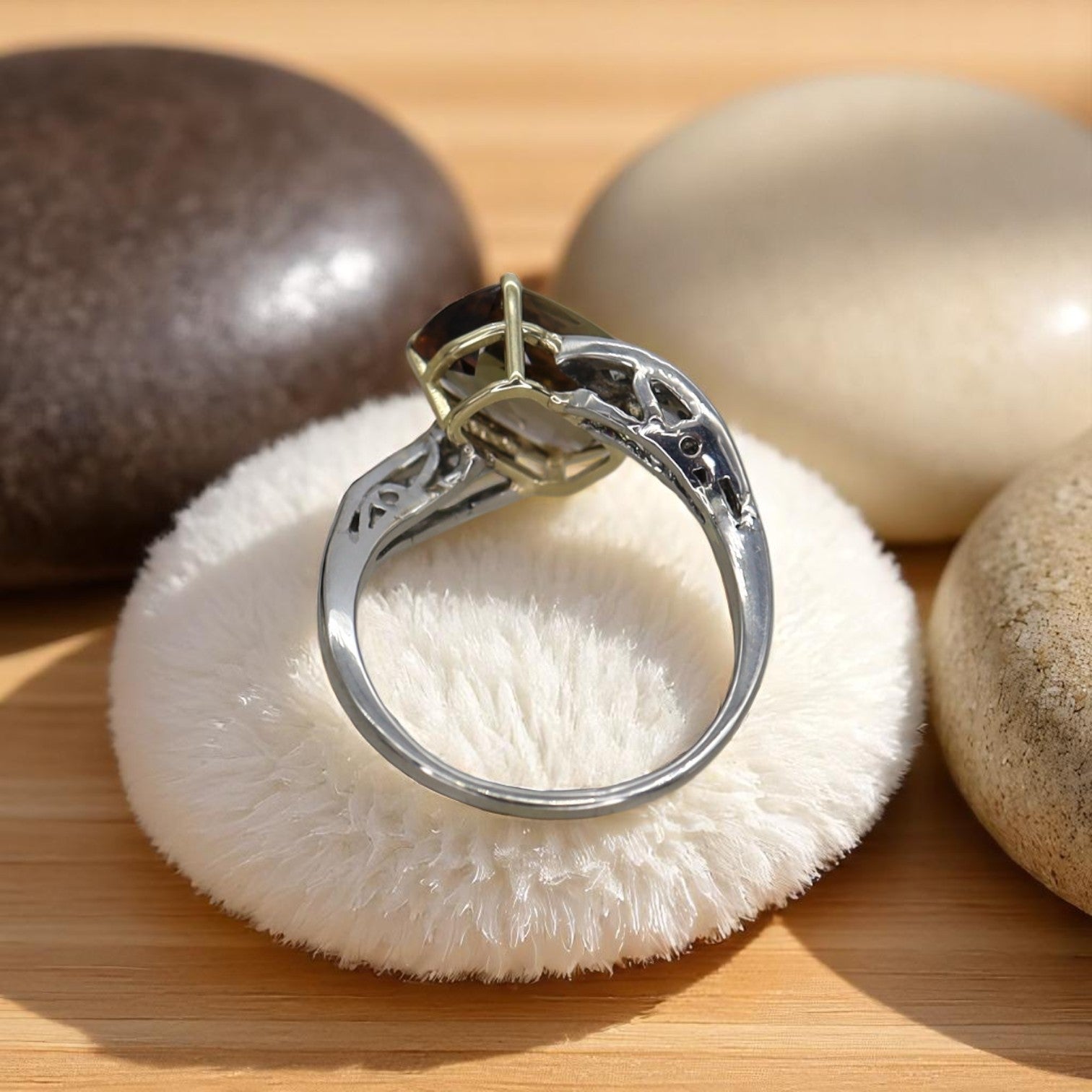 Art Deco Platinum & Andalusite Ring - Petra Star