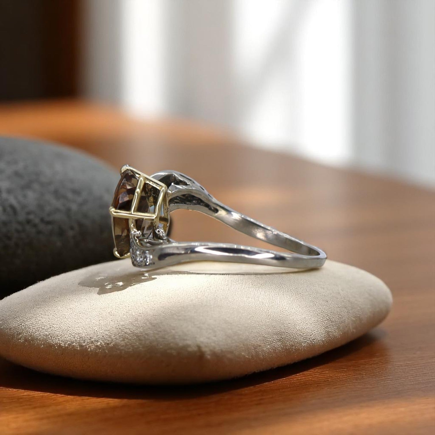 Art Deco Platinum & Andalusite Ring - Petra Star