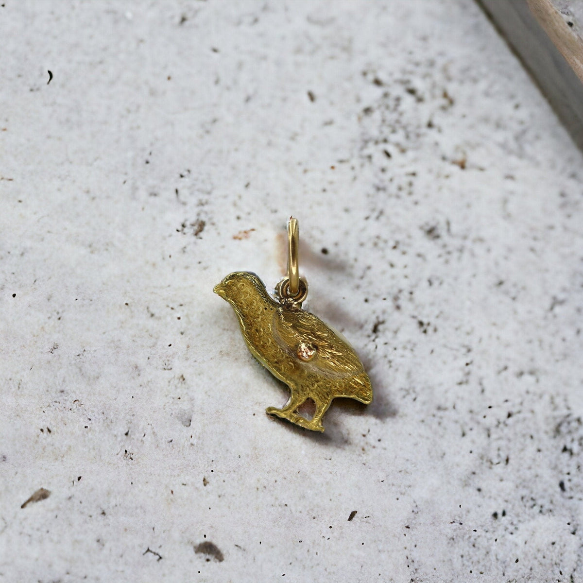 Art Nouveau Charm Enamel Bird Pendant - Petra Star
