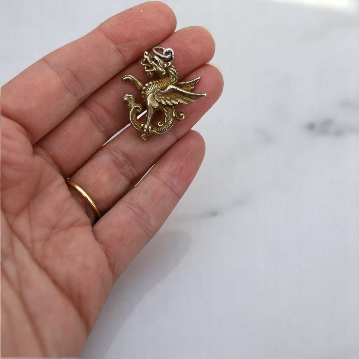 Art Nouveau Griffin Pendant - Petra Star