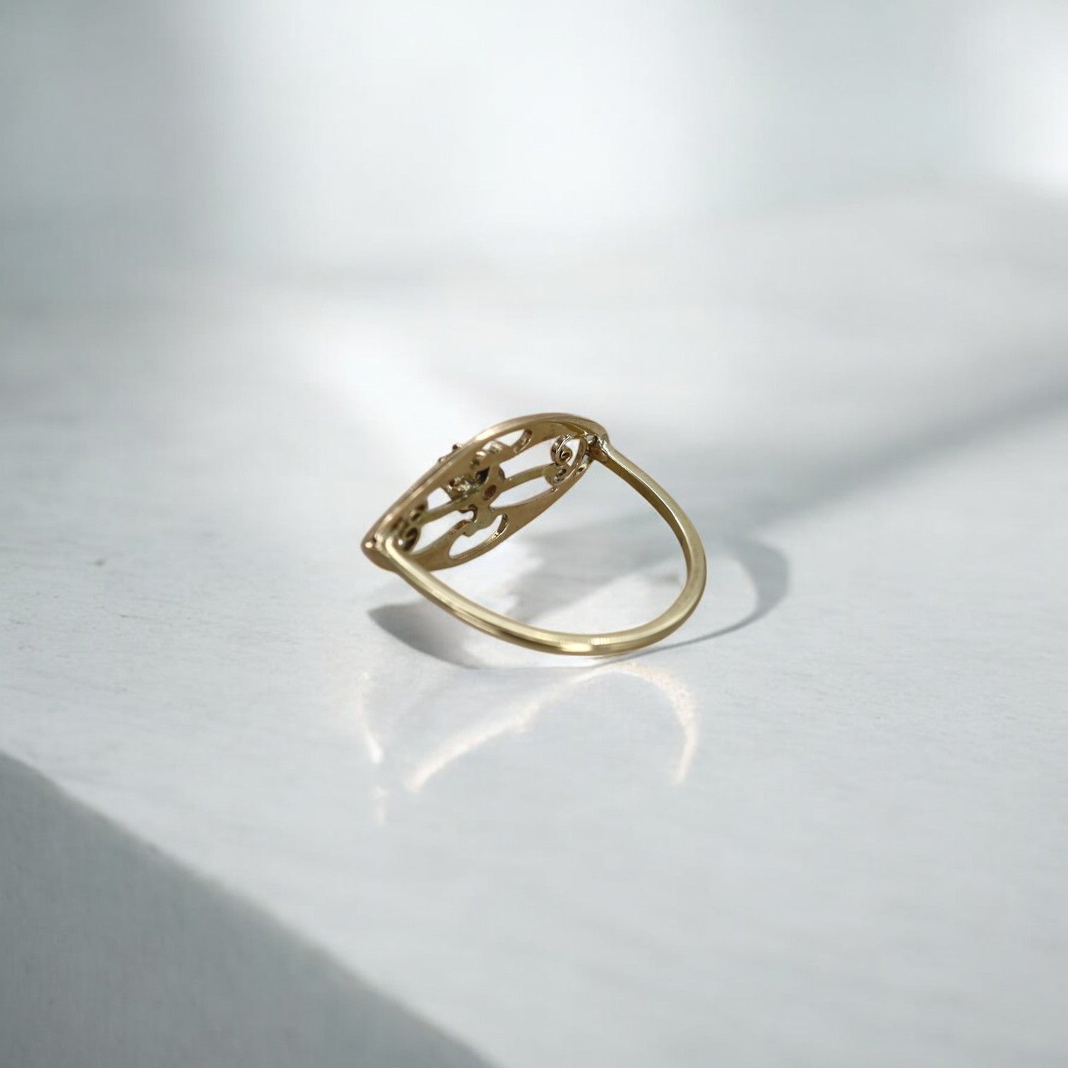 Art Nouveau Ruby Ring Conversion - Petra Star