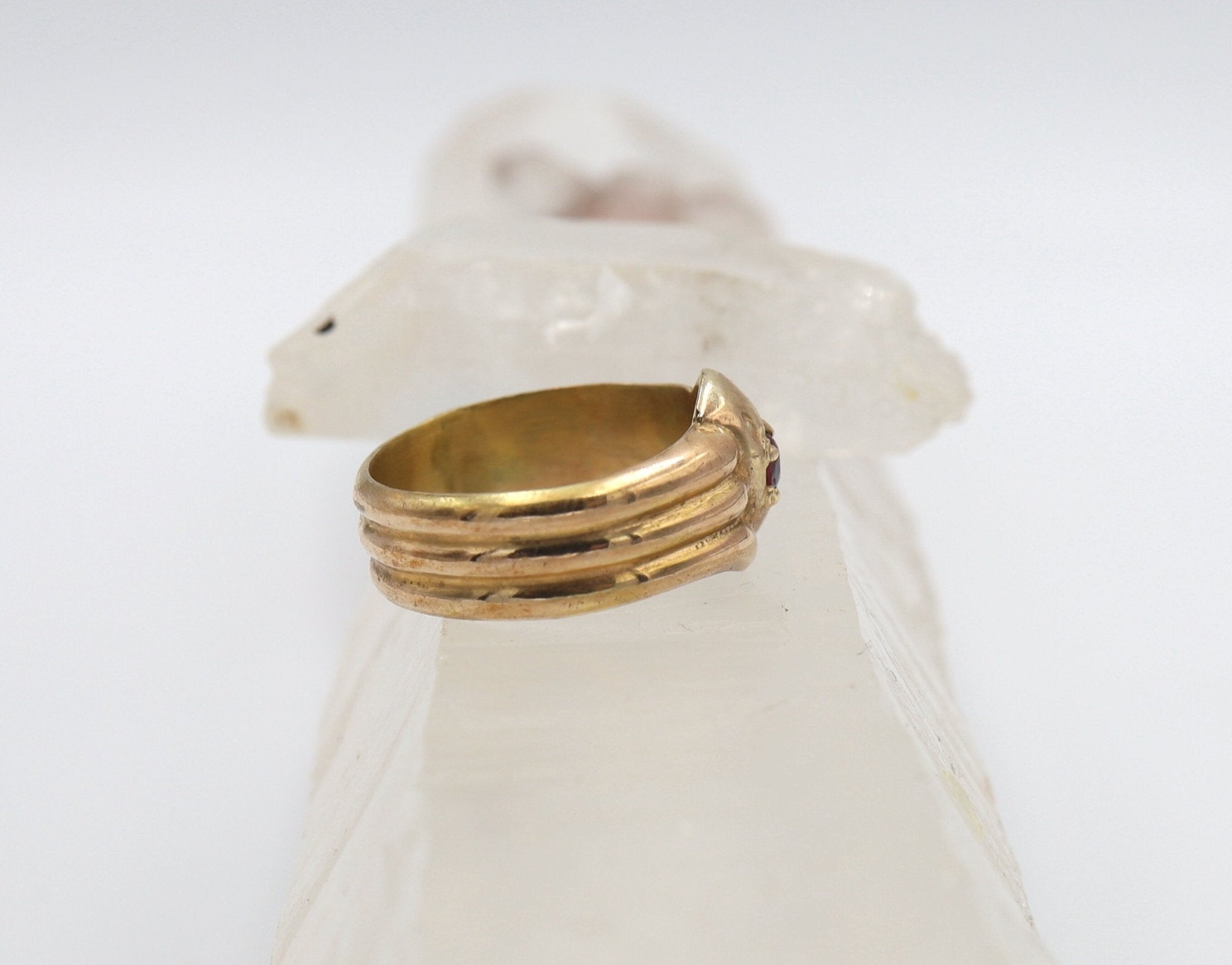 Art Nouveau Snake Ring in 9k Rose Gold - Petra Star