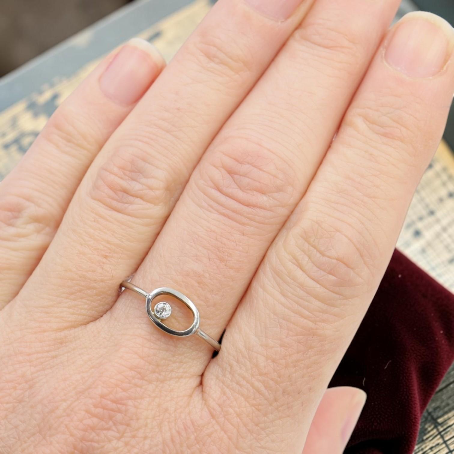 Arts & Crafts Platinum Diamond Ring, Old European Cut, Circa 1905 | Petra Star - Petra Star