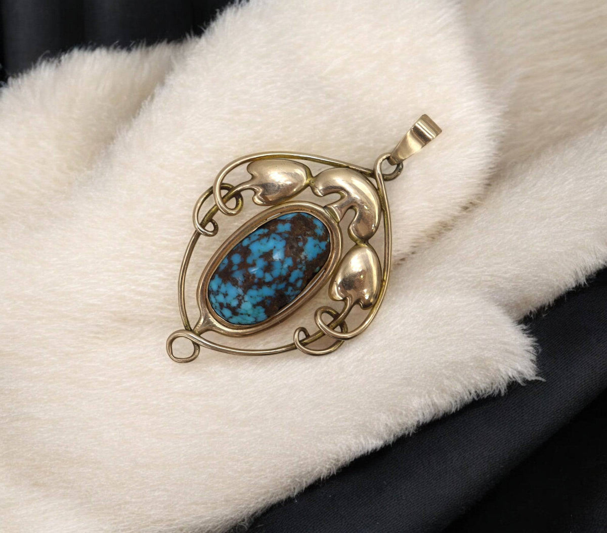 Arts & Crafts Turquoise Pendant - Petra Star